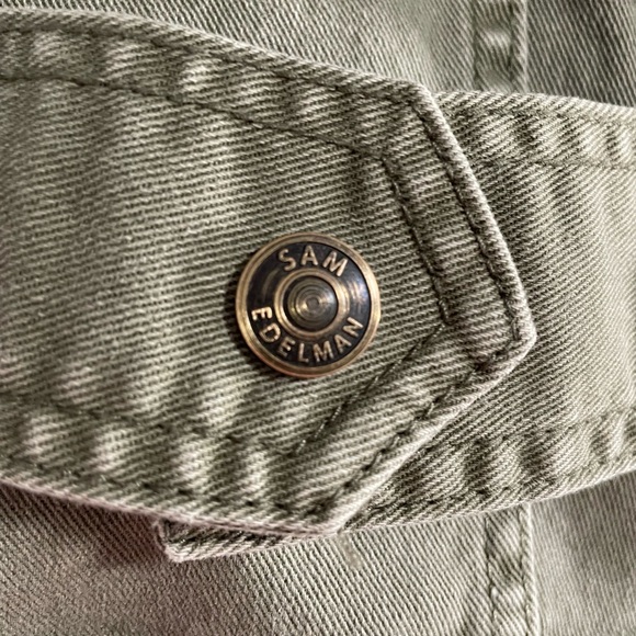 Sam Edelman Cropped Moto Jacket XS -army green - Picture 5 of 15